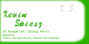 kevin spiesz business card